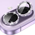 YWXTW [All-Over Glitter Camera Lens Protector for iPhone 17/iPhone 16/iPhone 16 Plus, 9H Tempered Glass Camera Lens Cover, Anti-Scratch Case Friendly(Purple) by YWXTW