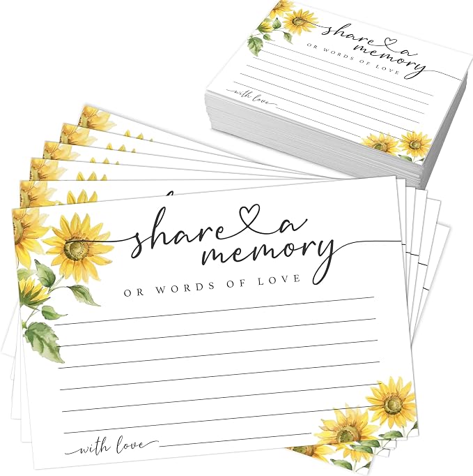 Share A Memory Cards for Celebration Of Life - Set of 50 Memorial Cards for Weddings, Anniversaries, Memorials, Funerals, Birthdays, Graduation, Retirement, Going Away -A04 by BHTPNG