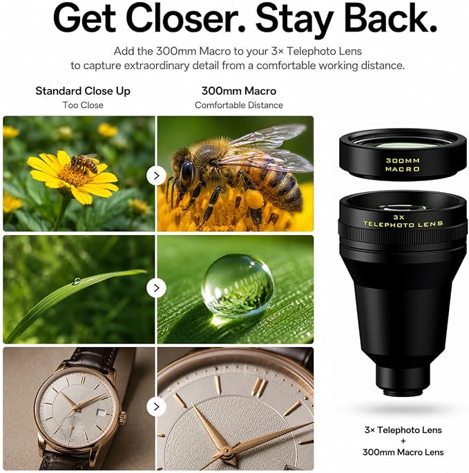 Freewell 3X Telephoto Macro Lens for 17mm Mount Case & Cage | Designed for Main 4X / Telephoto Cameras - Image 4