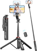 Selfie Stick Phone Tripod with Remote, 51" Aluminum Phone Stand for Cell Phone, 360° Rotation Portable Selfie Stick Tripod for iPhone 15/14 Pro Max/14 Pro/14/13 Pro, Android by QIRITA
