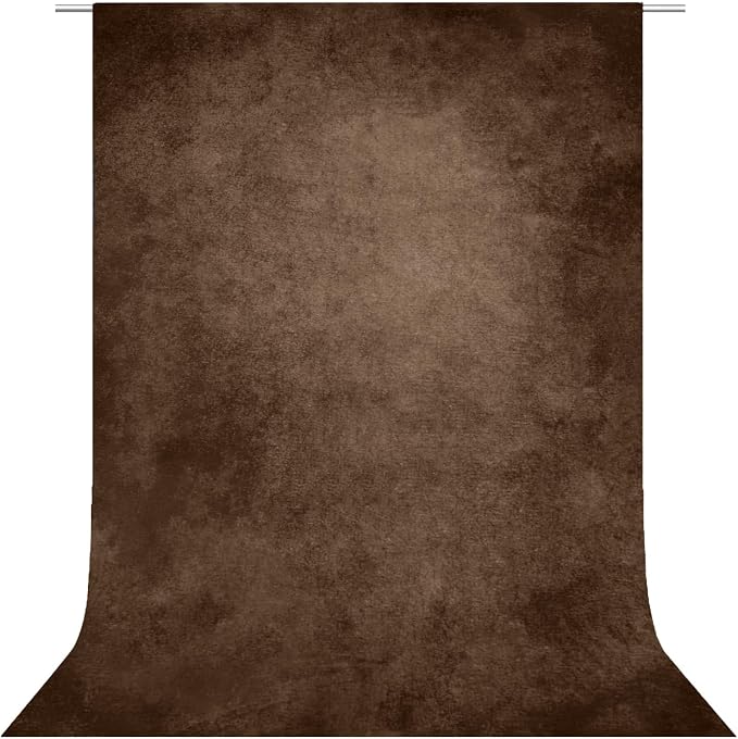 Brown Photography Backdrops for Photoshoot, Abstract Fabric 3x5ft | Vintage Studio Photo Backgrounds, Non Reflective, Easy to Use, for Portrait, Headshot, Product by TERSUM