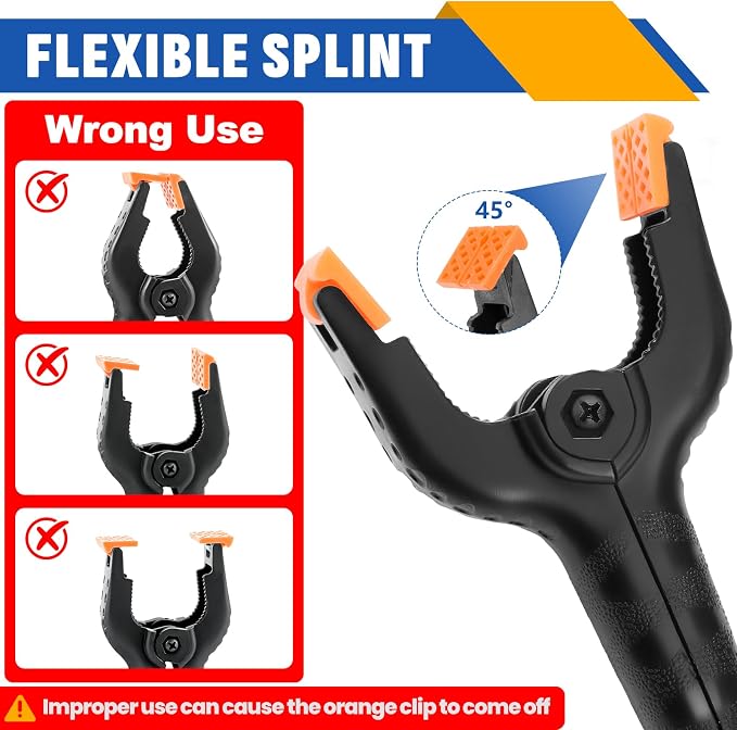 20 Pack 4.5 inch Plastic Spring Clamps, Backdrop Clips | Black Heavy Duty Clips, Woodworking Clamps, Plastic Clamps for Crafts, Backdrop Stand, Woodworking, Photography - Image 4