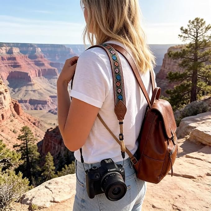 Camera Straps for Photographers, 1.5" Leather Camera Neck Strap, Quick Release Shoulder Camera Strap for All Cameras - Image 6
