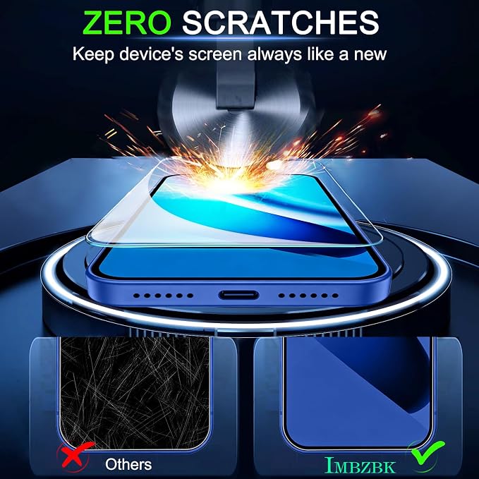IMBZBK Screen Protector for Google Pixel 10a, Tempered Glass, 3+3 Pack | 9H+ Hardness, Military Grade Shatterproof, Case Friendly, Bubble Free Auto-Dust Removal, with 3 Camera Lens Protectors - Image 4