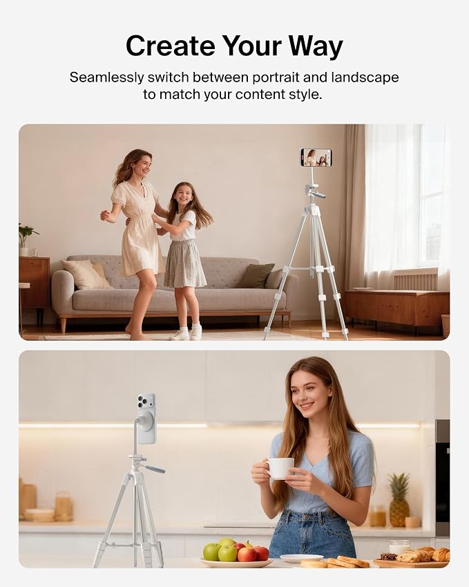 Belkin Stage Magnetic Tripod Phone Mount, MagSafe & Qi2 Compatible | 360-degree rotating holder, for iPhone 17 & 16, Android, TikTok, YouTube, streaming, influencer content - Image 5