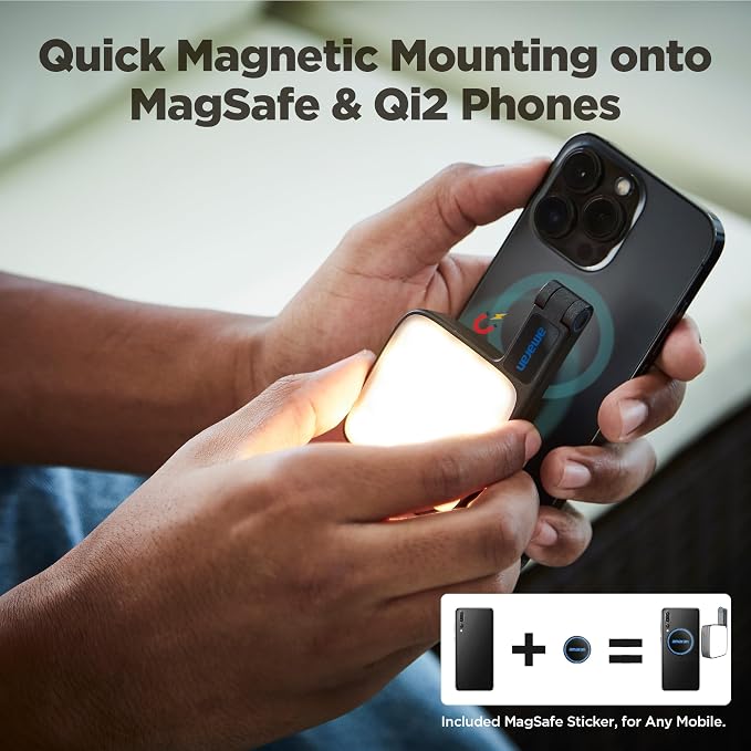 Amaran Go Magnetic Selfie Phone Light with Dual LED | Compatible with MagSafe & Qi2 , Adjustable Mirror Light, 2700K-6500K CCT, Ideal for Selfies, Makeup & Content Creation - Image 5