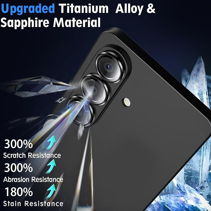 SiHPuoy 2Set Camera Lens Protector for Samsung Galaxy S26/S26 Plus, Black | 9H+ Tempered Glass, Military Grade Shatterproof,Anti-Scratch, Case Friendly,HD Metal Camera Cover,Does not Affect Night Shots - Image 4