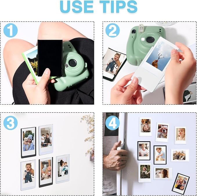 Mini Magnetic Picture Frame for Fujifilm Instax Mini Instant Camera | Fits Mini 13/12/11/41/SE/EVO Camera 2.15"x3.4" Films, Mini Magnet Picture Frames for Fridge, Home, School, Colorful, 30 Pack - Image 4