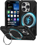 iPhone 16 Pro Max Case, Magnetic Case with 360° Ring Holder,iPhone 16 Pro Max Rotatable MagSafe Ring for iPhone 16 Pro Max Cover Grip Stand Kickstand Military-Grade Case for iPhone 16 Pro Max,6.9 inch by vifigenmakeyourlifeeasy