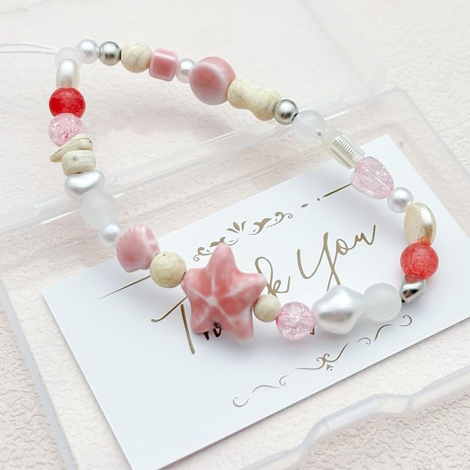 Beaded Camera Wrist Strap Cute Digital Camera Charm Lanyard Phone Chain Keychain Beaded Phone Lanyard Bag Charm - Image 3