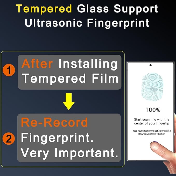 Ferilinso 3 Pack Privacy Screen Protector for Samsung Galaxy S24 Ultra | 9H+ Tempered Glass, Military-Grade Shatterproof, HD, Case Friendly, Easy Installation Bubble Free, with Camera Lens Protector - Image 5
