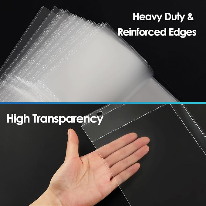 MaxGear 120 Pack 5x7 Photo Sleeves for 3 Ring Binder (480 Picture),2 Pocket | Heavy-Duty Archival Page Protectors,Clear Photo Album Refill Pages,Plastic Recipe Cards Binder Sleeves with Pockets,Acid-Free - Image 4