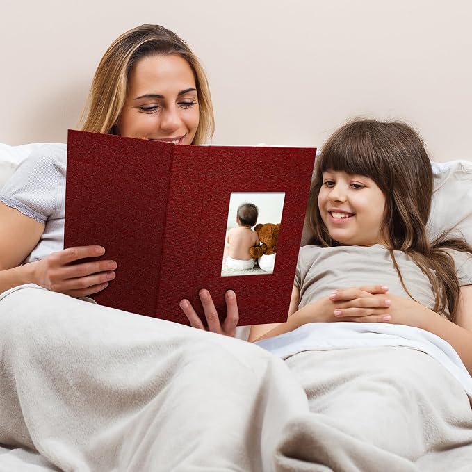 Vienrose 4x6 Photo Album, 2 Pack, 600 Photos, Red | Linen Cover, Photo Album Book, Baby Memory Book, Wedding Family - Image 6