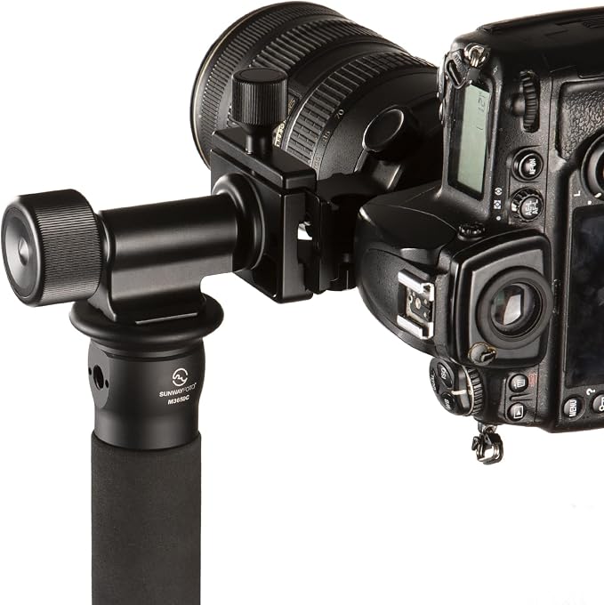 Monopod Gimbal Head – Side Saddle Speed Tilt with Arca-Swiss Dovetail Quick Release Plate | Supports Medium & Telephoto Lenses | Max Load 100lbs - Image 5