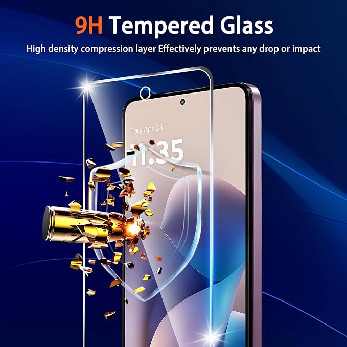 (3+2 Pack) Designed for Motorola Moto G Stylus 5G 2026 Tempered Glass Screen Protector + Camera Lens Protector,[3D Touch][Bubble-Free][Anti-Scratch] Screen Protector Glass For Motorola G Stylus 2026 - Image 3