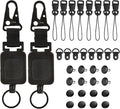 2 Pcs CB Mic Holder Retractable, Heavy Duty Retractable Mic Holder with 32" Stainless Steel Cord, Woven Lanyard and D-Ring Mount by VILPKWMP