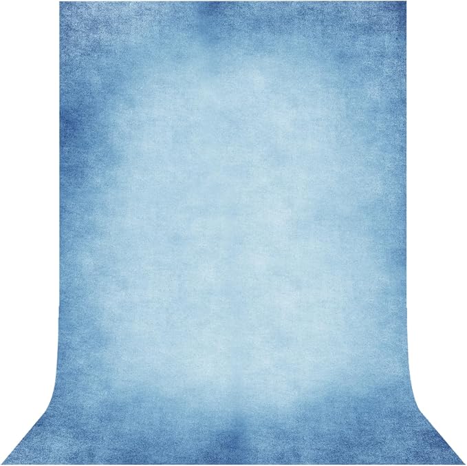 Light Blue Photography Backdrops for Photoshoot, Abstract Fabric 8x10ft | Vintage Studio Photo Backgrounds, Non Reflective, Easy to Use, for Portrait, Headshot, Product by TERSUM
