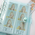 Photo Album For 2X6 Photo Booth Slip In Strips And 4X6 Pictures - 6 Ring Notebook Binder With 20 2 By 6 Sleeves - Fits 80 Photobooth Prints (SEAFOAM SPARKLE, 2X6) by SMILEWAVE