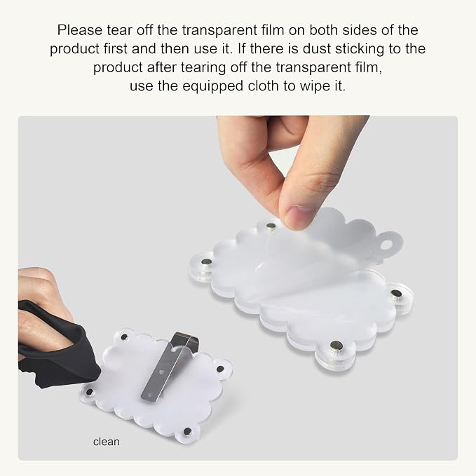 Car Sun Visor Photo Holder, Universal Magnetic Photo Car Visor Clip, Decorate Your Car Visor Picture Clip with Personality(Transparent Wave, 2.4x3.5) - Image 5