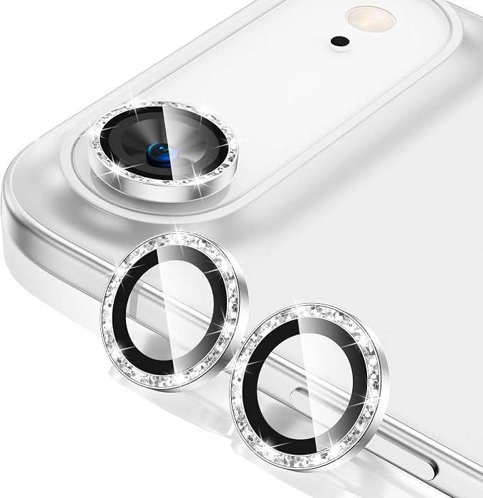 Tensea 2Pack for iPhone Air Camera Lens Protector Bling, Camera Cover | Camera Screen Protector, Metal Individual Ring with 9H Tempered Glass for iPhone 17 Air 6.5inch, HD Clear, Easy Install by Tensea