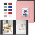 Popotop 4x6 Photo Album Holds 100 Pictures, Vegan Leather Hardcover | 100 Photos Capacity, Acid-Free Clear Slip-In Pockets, Compact Format, Front Photo Window, Gifts for Family Wedding Baby by Popotop
