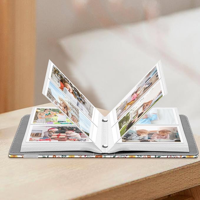 Fintie Instax Mini Photo Album for 2x3-Inch Film - 104 Pockets Small Albums for Fujifilm Instax Mini 12/11/99/40/7+/EVO/LiPlay/Link 3-2-1 Instant Camera/Polaroid Hi-Print Printer, Spring Bloom - Image 4