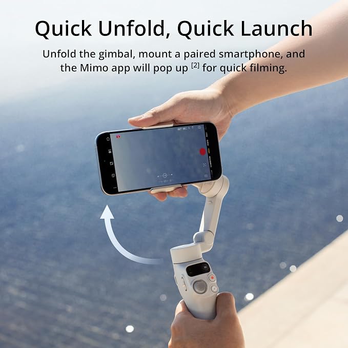 DJI Osmo Mobile 7 Gimbal Stabilizer for iPhone & Android, 3-Axis Gimbal | Built-in Tripod, Ultra-Light, Comfortable Grip, ActiveTrack, ShotGuides, One-Tap Edit, 10hrs Use, Phone Charging - Image 4