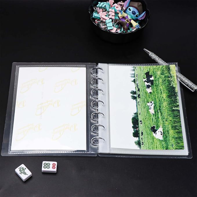 Mogoostry Clear Discbound Album Sheet Protectors 7 Discs 5 x 7 Inch Pocket Inner Page Plastic Protective Sleeves Organizer - Image 7