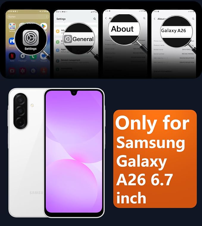 FNTCASE for Galaxy A26 5G Phone Case, Fit for Magsafe, Screen Protector | Translucent Matte, 14FT Military Grade Drop Protection, Slim Shockproof Protective, for Samsung A 26 4G Cover, Purple - Image 2