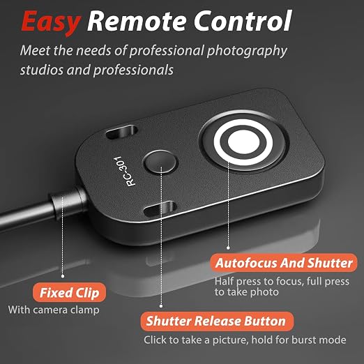 Remote Control for Sony Camera RC301-Type c USB a7m5/A7CII/A7CR/A7R6 Shutter Release Cable Camera A6700/ZV-E1/ZV-E10 II 150cm/59in Small Button for Wired Shooting Accessories(RC301 TPC A7C2 A6700) - Image 6