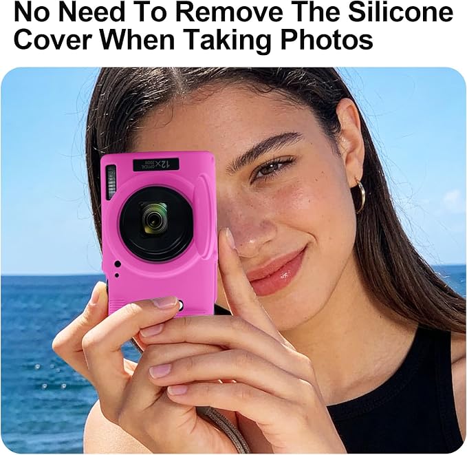 Easy Hood Camera Case for Canon ELPH 360/IXUS 285 HS/IXY 650 Camera,Rose | With Removable Lens Cover,Soft Silicone Protective Case,Anti-Scratch,Dustproof,Shockproof,Enhanced Grip,Camera Accessories - Image 7