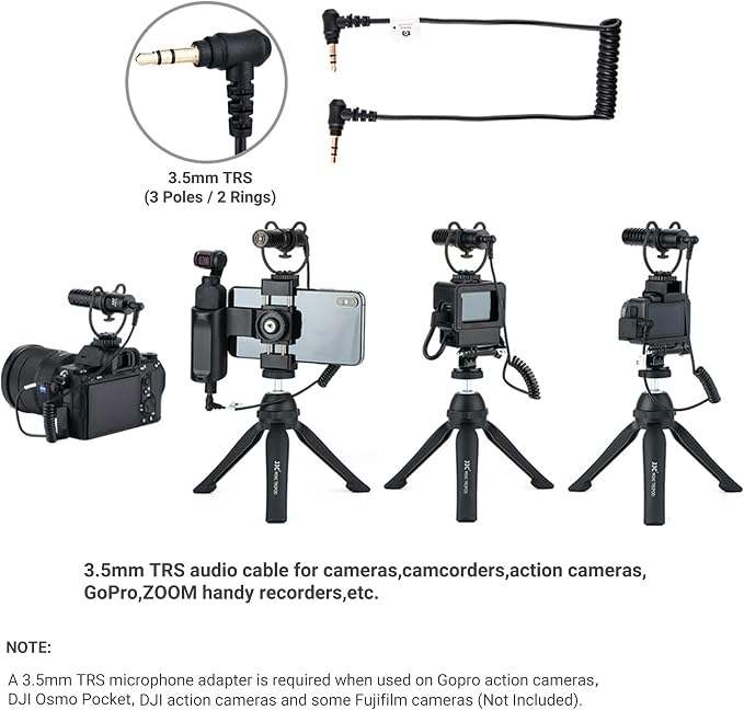 JJC Camera Shotgun Microphone Mic for Canon EOS R RP R5 R6 R7 R10 R50 R100 | for Sony ZV-1 II ZV1 ZV-1F ZV1F A6700 A6400 A6300, Nikon Z50 II Zf Z30 Z6 Z7 II, Fuji X-T5 X-T4 X-S20 and More Cameras - Image 4