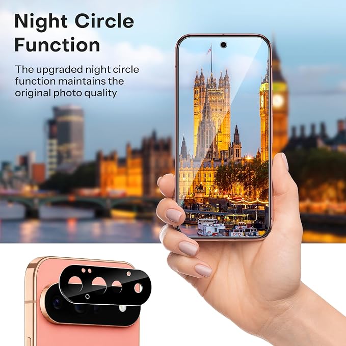 OMOTON 3+2 Pack for Google Pixel 11 Pro Screen Protector 6.3-inch | 3 Pack Tempered Glass Screen Protector&2 Pack Camera Lens Protector with Alignment Framework, Case Friendly(Not for 11/11 XL) - Image 5