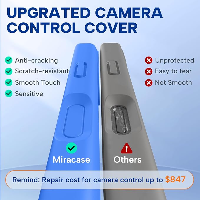 Miracase Silicone & Magnetic for iPhone 16 Case, Mediterranean Blue | Compatible with MagSafe, Anti-Scratch Microfiber Lining, Liquid Silicone Case Shockproof Drop Protection Phone Case for 16 - Image 3