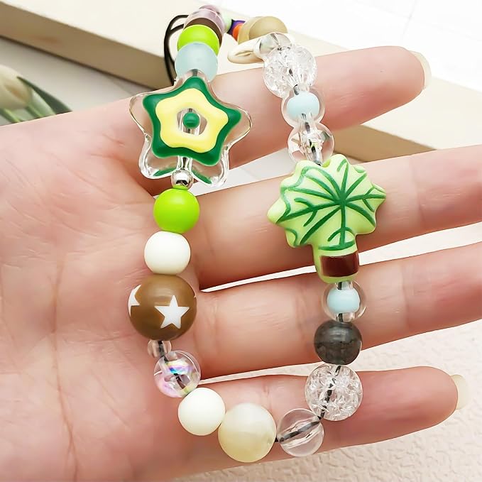 Beaded Camera Wrist Strap Cute Digital Camera Charm Lanyard Phone Chain Keychain Beaded Phone Lanyard Bag Charm - Image 5