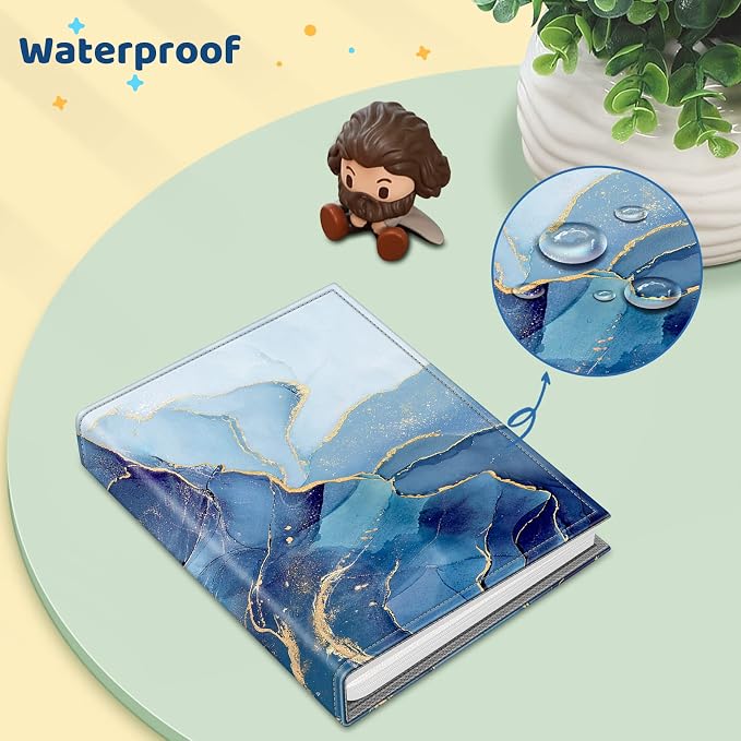 Fintie Photo Album 4x6 Photos - 52 Pockets Small Wallet Albums For Family | Vegan Leather Cover, 4X6 Picture Keepsakes, Family/Wedding/Travel Memory Book, Baby/Kids/Boys/Girls Gift, Ocean Marble - Image 5