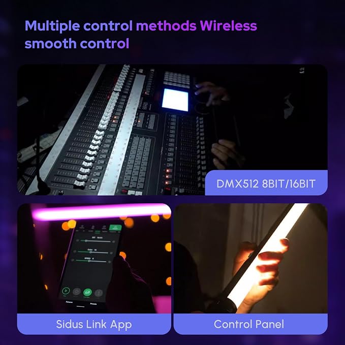 Aputure Amaran T2C 20W RGBWW LED Tube Light,APP/DMX Control,23.6inch/60cm | Stick Light,2500-7500K CCT,Rechargeable Battery,15 Lighting FX,for Video,Photo,Vlogging,YouTube,Live Streaming - Image 6