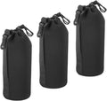 PATIKIL 3 Pcs 3.7" ID x 9.8" H Neoprene Lens Pouch Bag for DSLR Camera Lens, Waterproof, Shockproof, Wear-Resistant, Black by PATIKIL