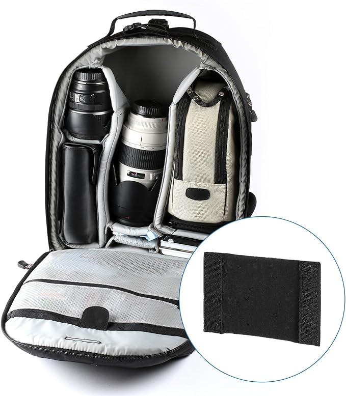 PATIKIL Camera Bag Divider, 4Pcs 5.51"x3.78"x0.55" Shockproof Camera Bag Inserts Separator Pad Protective Lens for Nikon Camera DSLR Protect Bag Organizer Universal Divider Cushion, Black - Image 6