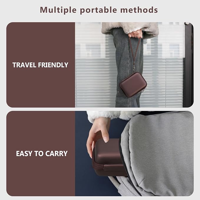 Carrying Case for Canon PowerShot SX740 HS, SX730 HS Camera, Brown | SX720 HS, SX620 HS, G7 X Mark III, G7 X Mark II Digital Camera, Storage Holder Travel Bag with Mesh Pocket for Battery Pack - Image 6