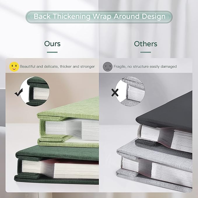 Popotop Large Photo Album Self Adhesive 4x6 5x7 8x10 Scrapbook Album DIY Picture Book,Gifts for Mom,Family Baby and Wedding,with Metal Pen and Plastic Board - Image 6