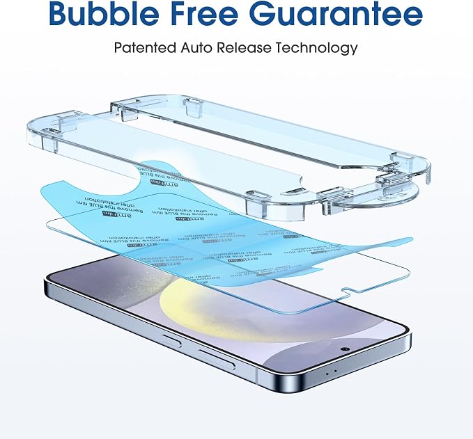 amFilm OneTouch for Samsung Galaxy S24+ Plus Screen Protector TemperedGlass | Auto-Alignment 30s Install with Camera Lens Protector, Bubble Free, Case Friendly, Anti-Scratch [2+2 Pack] (S24P-6.7'') - Image 3