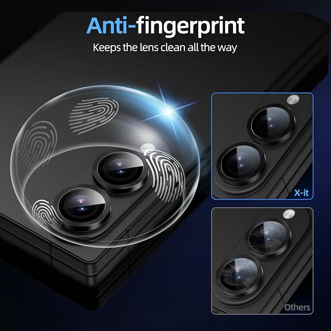 X-it for Z Fold 8 Camera Lens Protector, Military-Grade 9H+ Tempered Glass | 9H+ Military-grade glass, AR optical anti-glare, anti-scratch. Strong adhesion, easy bubble-free install. - Image 6