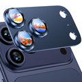 Uyiton for iPhone 17 Pro Camera Lens Protector, Metal Frame Glass Cover | Not Easy to Break, Strong Adsorption, Case-Friendly, Metal 9H Sapphire Glass Rear Camera Screen Cover, Deep Blue by Uyiton