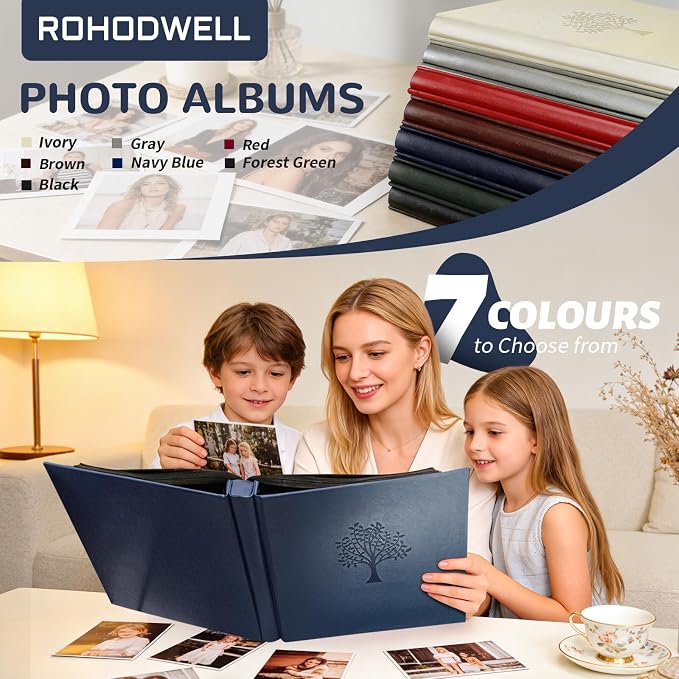 Photo Album 4x6 600 Pockets Slip In Extra Large Capacity | PU Leather Cover Picture Album Holds Horizontal & Vertical Photos for Family Wedding Baby Anniversary Christmas Gift - Image 7