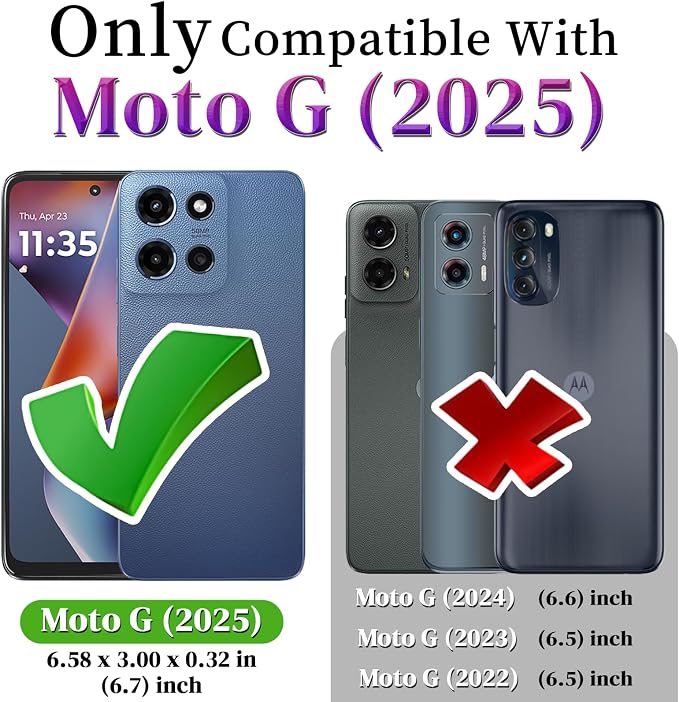for Moto G 2025 Case and Screen Protector, Shockproof Crystal Clear Slim Soft Silicone TPU Protective Phone Cover for Motorola G 2025 Clear - Image 2