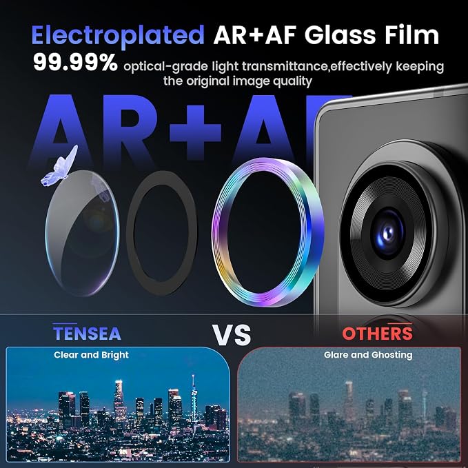 Tensea Camera Lens Protector for Samsung Galaxy Z Fold 8 Ultra/Z Fold 7 | 9H Tempered Glass Camera Cover Screen Protector Metal Individual Ring 【Case Friendly】【Installation Tray】【Military Protection】 - Image 3