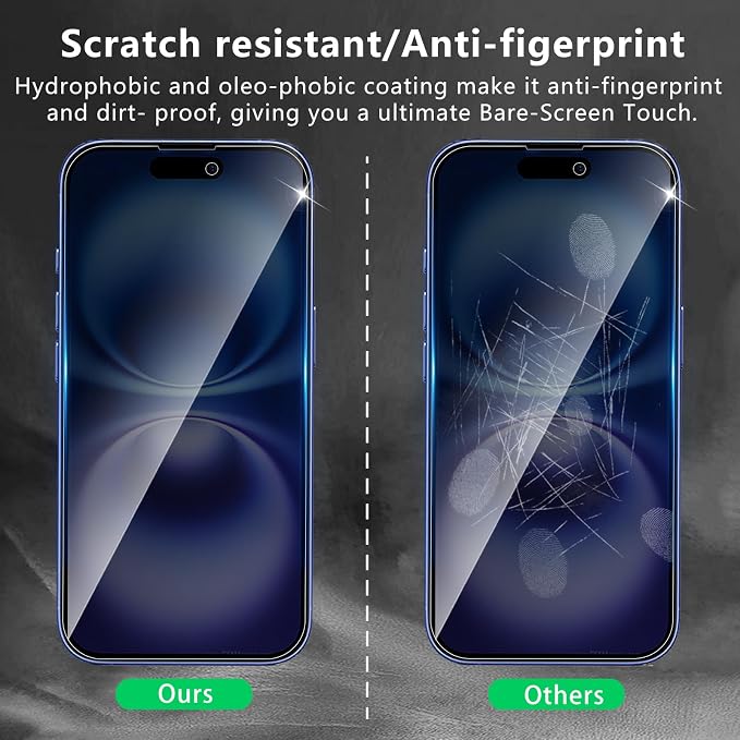 3 Pack Privacy Screen Protector Designed for iPhone 16/15/15 Pro,Full Coverage Anti-Spy Tempered Glass Film,9H Hardness,Anti-Fingerprint,Bubble Free,Easy to Install - Image 5