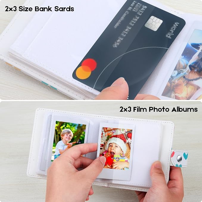 Ruibytree 52-Pocket Small Photo Album for 2x3 Pictures, Spine White, 1 Pack | Pocket-Size, PU Leather Cover, Snap Closure, Acid-Free Pages, Fits Polaroid 2x3 Photos, Kodak Mini Prints & ZINK Photos - Image 7