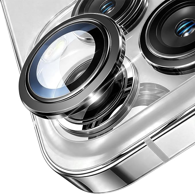 TENOC Camera Lens Protector for iPhone 13 & 13 Mini, Black | AR+AF, 9H Tempered Glass, Individual Metal Ring, Anti Glare, Fall Protection, Camera Screen Cover - Image 3